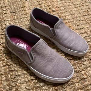 Vans Slip On Skate Shoe Charcoal Womens Size 8.5